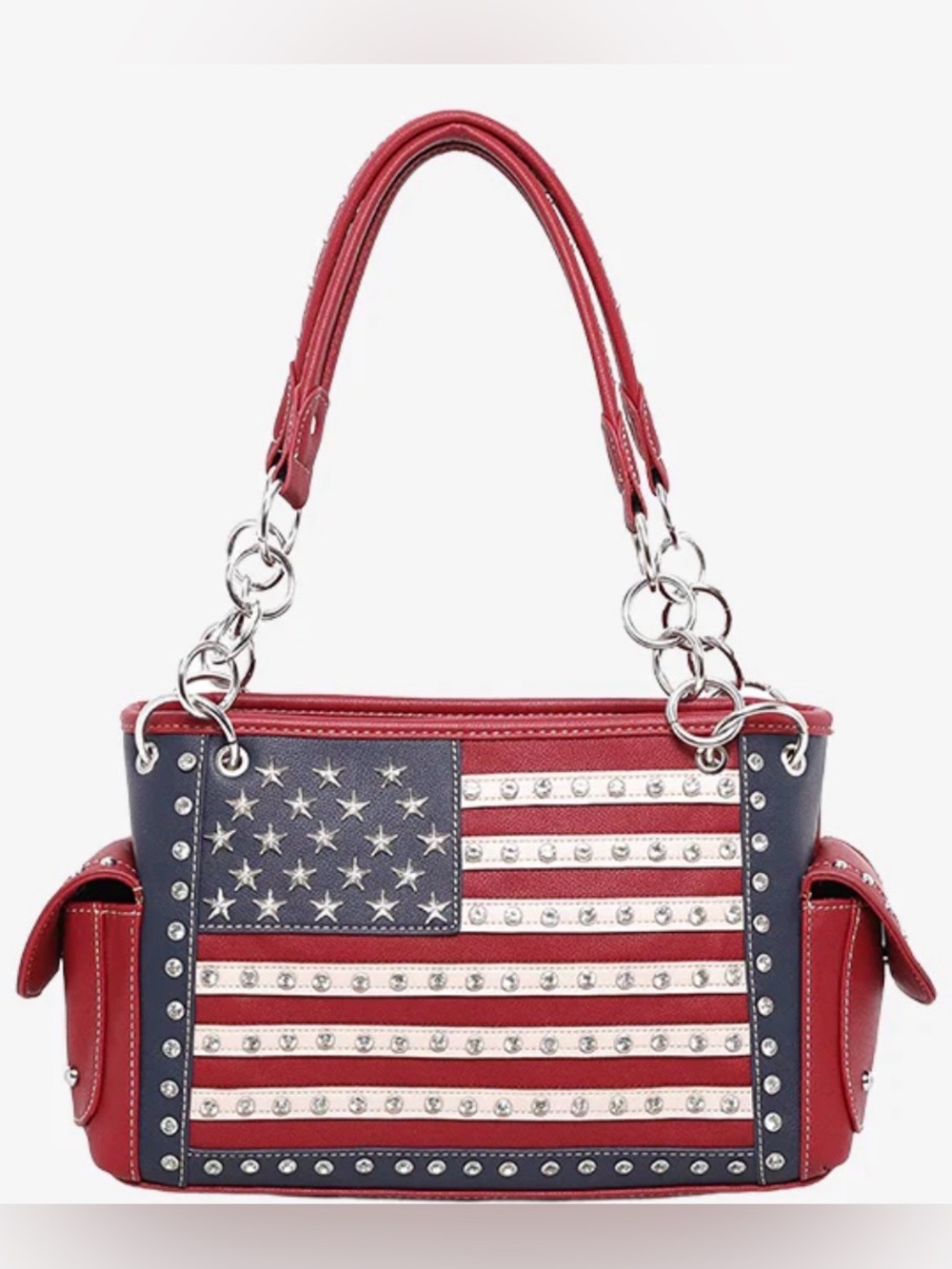 NWOT! Montana West American Flag Concealed Carry Bag, Red Multi